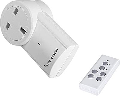 Wireless Remote Control Sockets, Vlio Home Programmable Electrical Outlet Switch Plug for Lights, Power Strips, Household Appliances, up to 30m/100ft Operating Range, 1 Pack