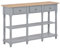 vidaXL Konsolentisch mit 2 Regalen 3 Schubladen Konsole Beistelltisch Sideboard Flurtisch Ablagetisch Telefontisch Grau 120x30x76cm MDF Holzbeine