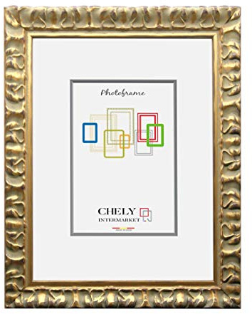 CHELY INTERMARKET | 27C2B | Marco de fotos 24x30cm Dorado Mod-217| Estilo Barroco | Marco de madera para Decoración de Casa | Fotografías de Boda | Listado de precio.(217-24x30-0,75)