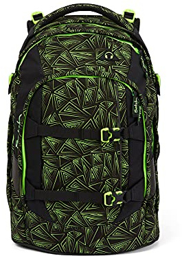 satch pack Schulrucksack - ergonomisch, 30 Liter, Organisationstalent, Green Bermuda - Schwarz