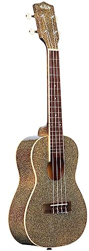 Kala Brand Music Co. Sparkle Stardust Gold Gloss Concert Ukulele (KA-SPRK-GOLD)