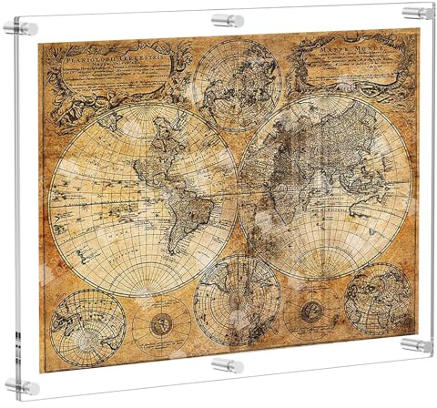 AITEE Large Acrylic Flaoting Picture Frame 24×36，Full Frame Size 27×39