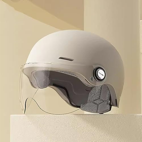 Vintage Motorrad Halbhelme DOT/ECE-Zugelassen, Bunt Motorrad Klapphelme Mit Visier, Motorradhelm, Motorrad Offener Helme, Motorrad Open Face Helme Für Chopper Scooter ( Color : E , Size : Adjustable h