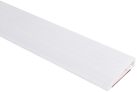 MENAYODA Rampa de umbral de puerta, portátil de gel de sílice, rampa para sillas de ruedas, autoadhesiva, antideslizante, para puertas, peldaños, escalones (estilo 2, blanco)