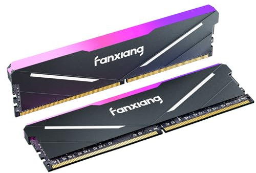 fanxiang RGB RAM 16GB (2x8GB) DDR4 3600MHz CL18 Desktop Memory, PC Arbeitsspeicher Kit mit Kühlkörper, XMP2.0, Hochleistung und Niedriger Stromverbrauch, Perfekt für Gaming und Multitasking