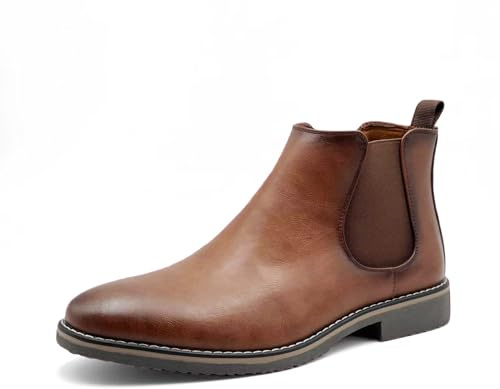 Finishing & Sewing Men's Chelsea Boots, Smart Casual Slip On Ankle Boots (Braun, Erwachsene, Herren, 41, Numerisch, EU Schuhgrößensystem, M)