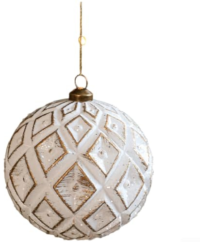 Colgante de copo de nieve de plástico mate con diseño vintage para árbol de Navidad y decoración del hogar de vacaciones con construcción ligera (A)