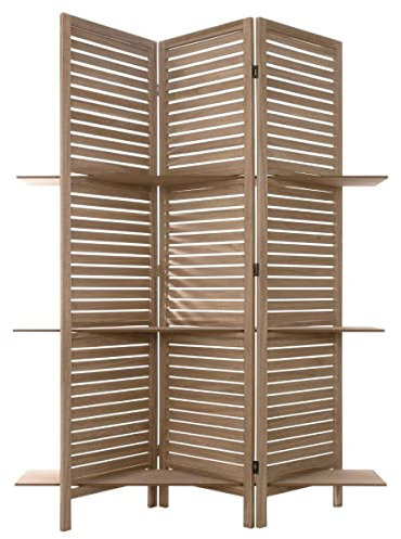 Atmosphera - Paravent 3 étagères - Bois H170 cm