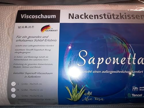Prosanvita Saponetta SaponettAir Visco-Nackenstützkissen (70x35 Höhe 9cm) mit einem samtig-weichen Tencel-Bezug