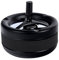 Drehaschenbecher 13cm Durchmesser Aschenbecher Metall schwarz matt PVC Band Carbon Optik Drehascher Ascher Drehteller