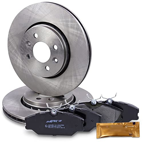 ATEC GERMANY Juego de frenos eje delantero incl. discos de freno Ø 280 mm ventilados + pastillas de freno delanteras Compatible con RENAULT CLIO II (BB_, CB_), LAGUNA I (B56_, 556_) (K56_), MEGANE
