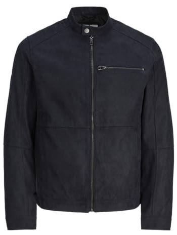 JACK & JONES Män, konstläderjacka, konstläderjacka, jet svart, M