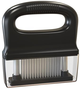 EIOLWJIEO Jaccard Meat Tenderizer Tool Comfortable Handle Easy to Assemble Meat Tenderizer Stainless Steel Meat Tenderizer Machine, Black