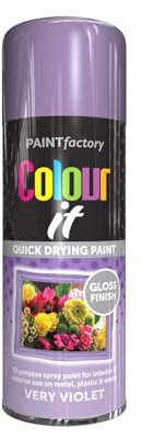 YSAMAX All Purpose Violet Gloss Spray Paint, Quick -Drying Formula, Aerosol Form, Easy-To-Use And Storage, Wide Range Of Applications, 400 ML, (1PCS)