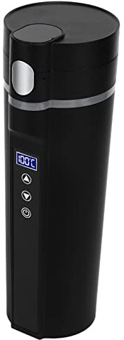 Brrnoo Calentador de Biberones Portátil para Viajes, Taza de Viaje con Calefacción de 450ml, Control de Temperatura Inteligente, Hervidor Eléctrico