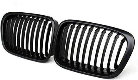 ZEMNLO Parrilla frontal negra brillante estilo listón, for, for E46 4 puertas 1998 1999 2000 2001 Car Styling Reemplazo de la parrilla del radiador del automóvi(Matt black)