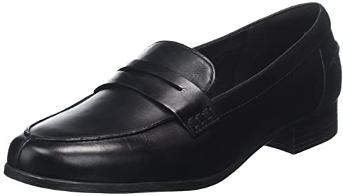 Clarks Hamble Loafer, Mocassini Donna, Nero (Nero Black Leather), 37.5 EU