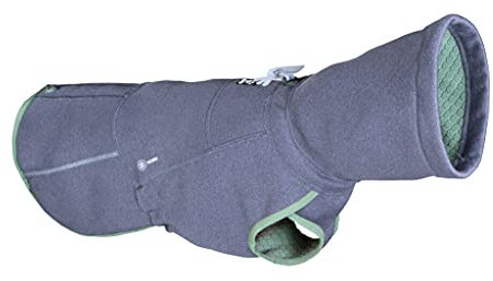 Hurtta Razzle-Dazzle Midlayer Jacke für Hunde, verstellbar, wendbar, Pull On, unter Regenmänteln und Wintermänteln zu verwenden - Blackberry/Grau-Grün 40 cm