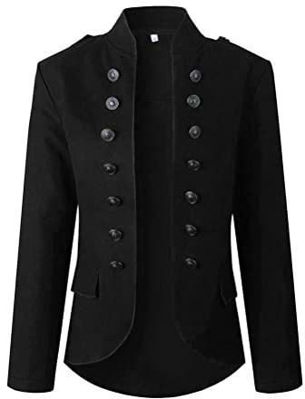 Tomwell Femme Élégant Blazer Double Breasted Boucle OL à Manches Longues Slim Fit Bureau Affaires Veste Chic De Costume Revers Devant Ouvert Manteau Cardigan Jacket