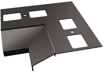 Renoplast® Angolo interno in alluminio a 90° per profilo di gronda K100 Grafite | Finitura di terrazze | Pavimenti in piastrelle su malta adesiva | Sistemi di drenaggio dell'acqua | Profilo angolare