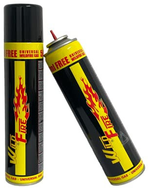 Clearfee 2 Stück Universal Butan Gas Feuerzeuggas zum nachfüllen für Feuerzeugen, Flambierbrenner, 100% Reinheit, Nachfüllgas, Lighter Gas inkl. Aufsätze
