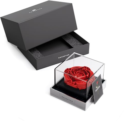 Nifeliz Rosen Klemmbausteine, künstliche Blumen als Zimmer-Deko, Botanical Collection-Set für Erwachsene, Geschenk für Partner, Freundin oder Freund, NF10256