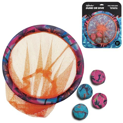 Waboba Dunk oder Dive Pool-Spielzeug-Wurfspiel – Schwimmringnetz und Tauchball-Set – für Schwimmbäder, Sommerspielzeug und Tauchspielzeugspaß – Kinder und Erwachsene ab 8 Jahren