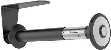 WZRUA Black Kitchen Roll Holder under Cabinet, Self Adhesive Paper Towel Holder Wall Mounted Adjustable Length 20-30CM, Telescoping Stainless Steel under Cupboard Kitchen Roll Holder