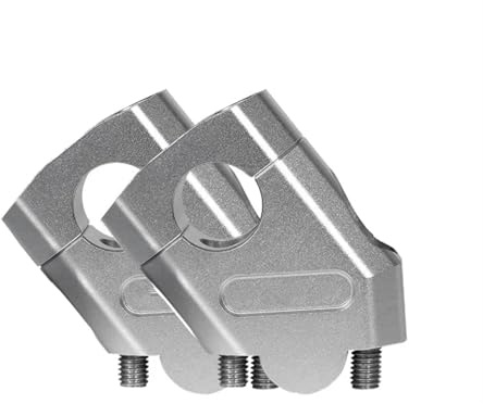 Motorcykel Risers 22 mm 28 mm motorcykelstyre Riser Motocross höjande klämfäste Pit Bike Motorcykeltillbehör Riser The Handlebar(28mm Silver)