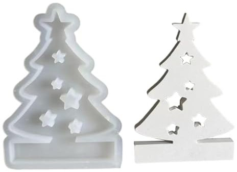 Stampo per Albero Di Natale - Stampo per Portacandele per Albero Di Natale | Stampi in Gesso in Silicone, Stampi per Colata per Fatti a Mano, Stampi per Portacandele in Resina Stampo per Ornamenti in