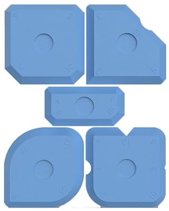 Kit 5 Lisseurs de Joint en Silicone Enlève-joints Outils de Calfeutrage Instruments Lissage pour le lissage des joints, grattoirs pour joints en silicone et acrylique Joints en Silicone et l'Acrylique