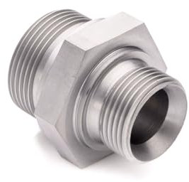 POLBERIS Nipplo di riduzione 1 pollice x 1 1/2 BSP G Rp ISO7 raccordo filettato ad alta pressione Guarnizione a 60 gradi cono interno per installazione industriale adattatore