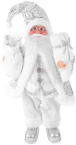 Alipis Figurine Père Noël Debout Décoration Noël Festive Original pour Maison et Bureau