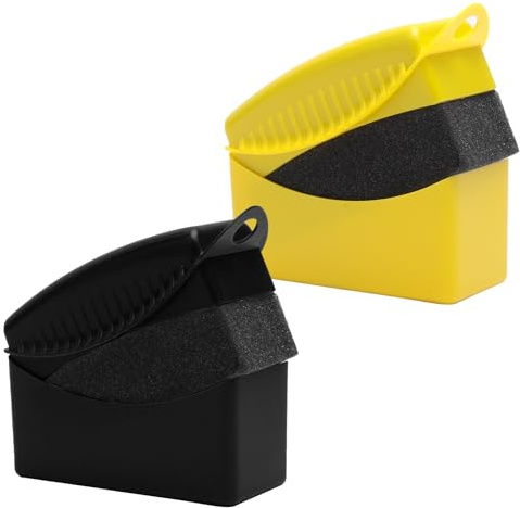 2 Pezzi Spugna per Lucidatura Pneumatici Auto, spugna per pneumatici, Applicatore per la pulizia dei pneumatici Per Veicoli E Lavandini Rivestimento e ceratura cristallina