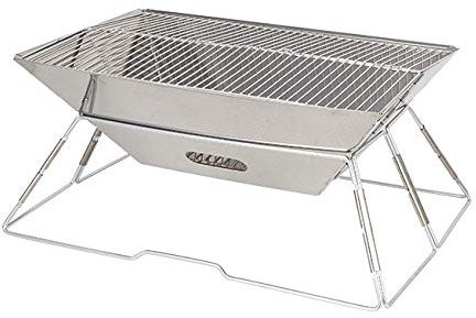 ROHCGHC Barbecue oven, BBQ Grill Outdoor Folding Stainless Steel Portable Camping Grills Charcoal Rack Barbecue Accessories