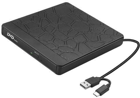 BUBEFSKD Grabadora De Unidad Disco Multifunción con Lector Tarjetas Memoria Y Tecnología Corrección Errores para Creadores Multimedia Grabadoras Discos Portátiles con Ranuras para Tarjetas