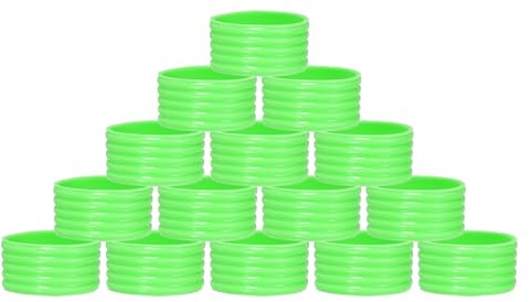 QUARKZMAN Anillo De Empuñadura De Raqueta De Tenis De Silicona Banda De Raqueta Anillo De Goma Antideslizante Absorbente Sobregrip En Su Lugar para Mango De Bádminton Squash Verde 15Pcs