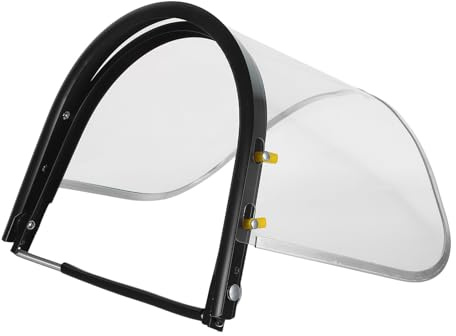SHINEOFI Masque de Soudeur Écran Facial Épais en Aluminium 10 Support en Aluminium Noir Visière de Protection Résistante aux Chocs pour Casque de Chantier Soudage et Travaux
