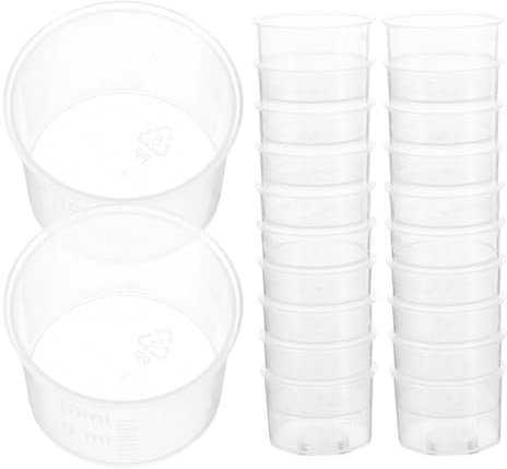 JECOMPRIS 50 Piezas Tazas Medidoras Graduadas de Plástico Transparentes de 10ml, Vaso Medidor Portátil y Versátil para Cocina y Dispensación de Medicamentos Reutilizable