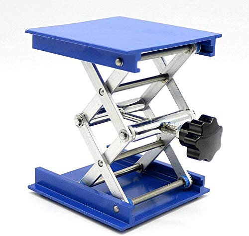 HeyWin Lab Jack Stand 4x4 inch,Made of Aluminum Oxide,also Used as A Jack for Lifting Router,Laboratory Instruments & Reagent Bottles(Blue) (100mm X 100mm)