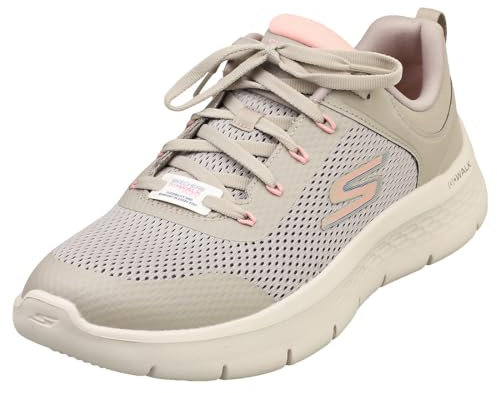 Skechers Damen GO Walk GEHEN Flex Caley, Taupe Synthetic/Pink Trim, 37 EU