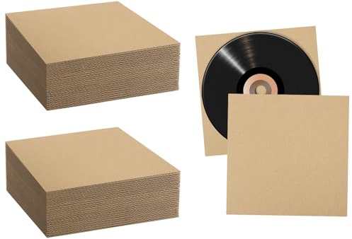 Mat Board Center, 50 Pack 12 3/8 Corrugated Cardboard Sheets For 12 Vinyl LP Record Shipping Packing, Mailing Spacer, Craft Card Board (1/16 Thick)