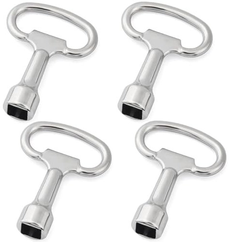 Tarocat 4 Stück Vierkantschlüssel, Dornschlüssel Vierkantschlüssel 8 mm, Entlüftungsschlüssel Heizungsschlüssel Heizungsentlüftungsschlüssel Für Gas Wasserzähler Kasten,Universalschlüssel Winkel