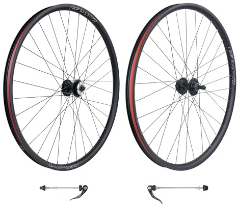 WEEROCK 27.5 Inch Mountain Bike Wheel Set Front & Rear Aluminium Alloy Double Wall Rims for 27.5 Inch MTB Bicycle with Bearing Hubs for DISC Brake compatibes with 6/7/8/9 Speeds Freewheel,Threaded