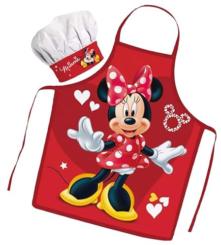 Sorrisini Kockförkläde barn, Barnkockhatt, Förkläde, Barnkockset, Kockförkläde och Kockmössa, Barn Kök Förkläde Set, Matlagningsset, Matlagningsförkläde Förkläden Set, Minnie