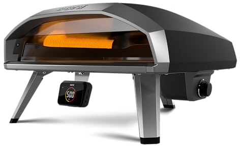 Ooni Koda 2 Pro 18 Horno de Pizza a Gas – Negro/Gris – Portátil con 2 Zonas de Cocción – Perfecto para Pizza Napolitana en 60 Segundos (30 mBar)