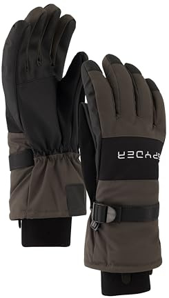 Spyder Mens Insulated Winter Ski Gloves, Polar, L