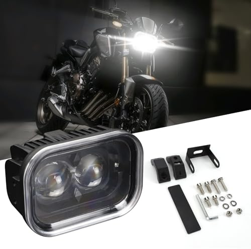OPPBUY 4 ''LED Headlight Cool White Motorcycle LED Headlight with DRL Hi/Lo Beam LED Driving Light 12V Waterproof LED Headlight for Motorcycle UTV Truck Vehicles Car(1 Pack)-1 Year Warranty