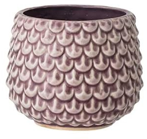 Nordring Maceta Pino - Macetero Decorativo Redondo para Flores e Plantas para Interiores S (9,5 cm ø), Malva, Cerámica
