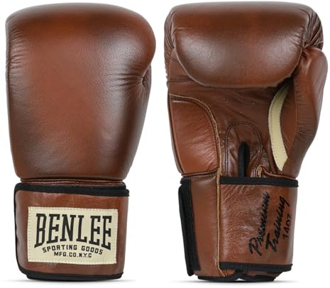 Benlee Leather Boxing Gloves Premium Training 12 oz Brown/Black/Beige, 199041